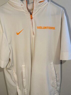 Nike Tennessee Team Issued Short Sleeve Hooded Quarter Zip M White